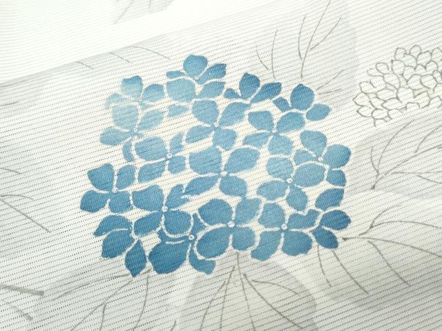 平和屋着物*夏物 小紋 絽 紫陽花 正絹 逸品 CABK0793th