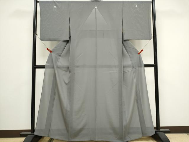 平和屋着物*夏物 色無地 絽 薄墨色 正絹 逸品 CABK0816ou