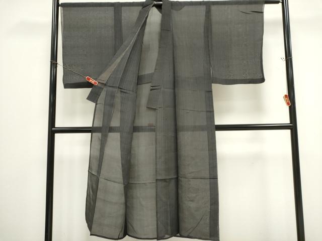 平和屋着物*夏物 男性 紗紬 縞 正絹 逸品 CABK0820ou