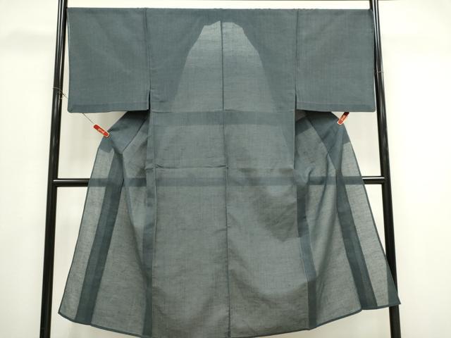 平和屋着物*夏物 男性 小紋 紗 鈍色 洗える着物 CABK0822ou