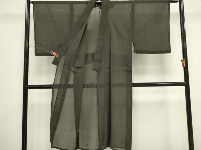 平和屋着物*夏物 男性 紗紬 縞 正絹 逸品 CABK0823ou
