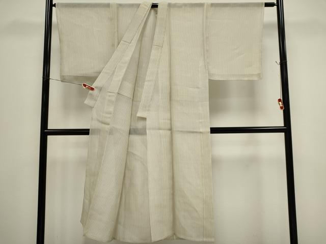 平和屋着物*夏物 男性 紗紬 縞 正絹 逸品 CABK0825ou