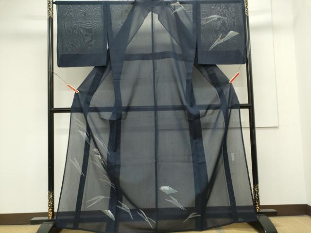 平和屋着物*夏物 訪問着 紗紬 作家物 吉祥枝梅文 金彩 正絹 逸品 CABK0833ou