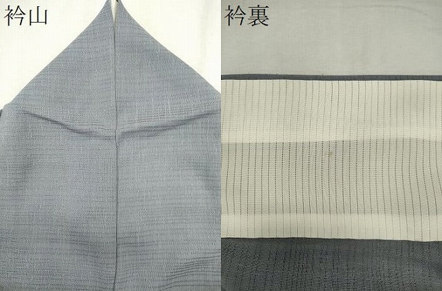 平和屋着物*夏物 訪問着 絽紬 刺繍 立波草花文 銀彩 正絹 逸品 CABK0837ou