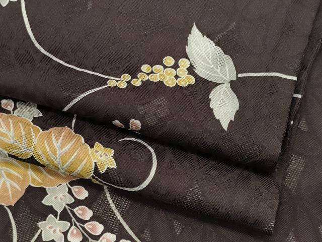 平和屋着物*夏物 小紋 七宝紋紗 花唐草文 正絹 逸品 CABK0845ou