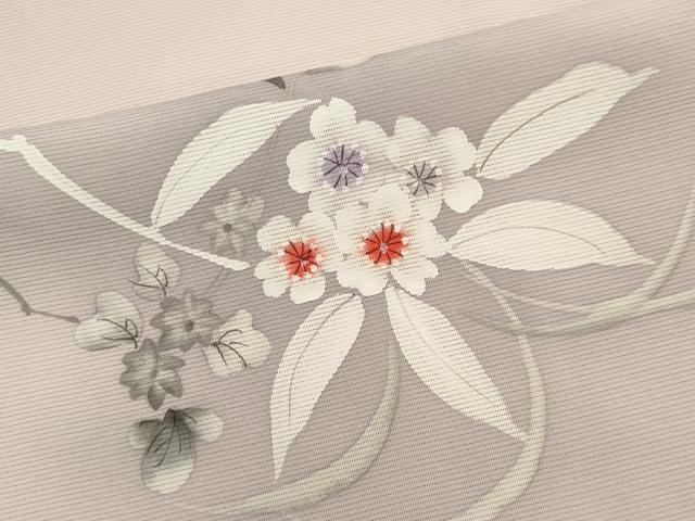 平和屋着物*夏物 訪問着 絽 手描き 草花文 暈し染め 正絹 逸品 CABK0856ou