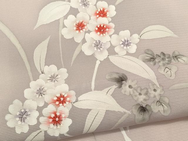 平和屋着物*夏物 訪問着 絽 手描き 草花文 暈し染め 正絹 逸品 CABK0856ou