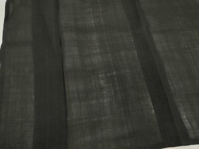 平和屋着物*夏物 上布 黒色 黒地 麻 逸品 CABK0862ou