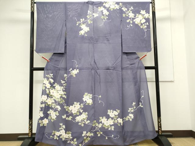 平和屋着物*夏物 訪問着 絽 駒刺繍 草花文 正絹 逸品 CABK0874ou