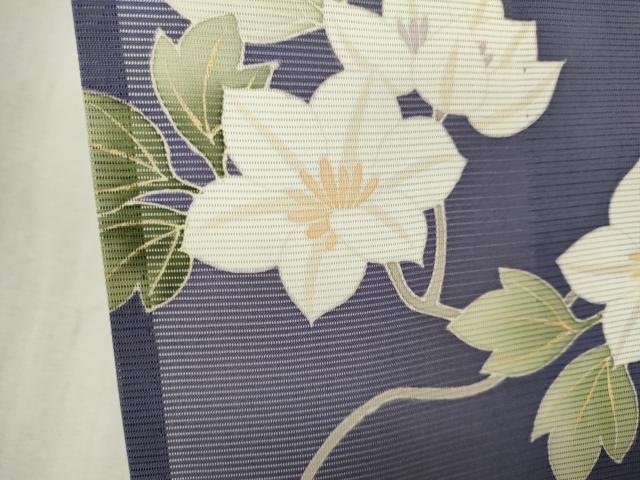 平和屋着物*夏物 訪問着 絽 駒刺繍 草花文 正絹 逸品 CABK0874ou