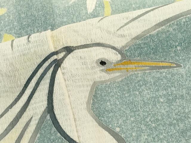平和屋着物*夏物 京友禅作家 堺映祥 訪問着 紗 花鳥文 正絹 逸品 CABK0875ou
