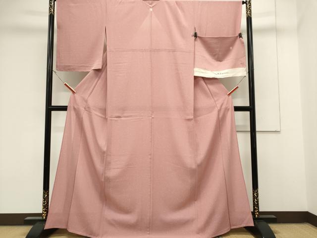 平和屋着物*夏物 小紋 絽縮緬 作家物 霞文 反端付き 正絹 逸品 未使用 CABK0879ou