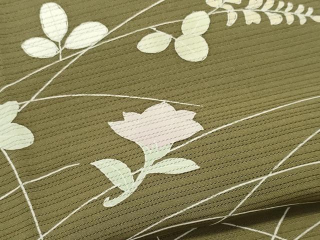 平和屋着物*夏物 訪問着 絽 草花文 正絹 逸品 CABK0887ou