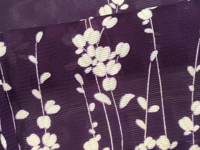 平和屋着物*夏物 小紋 絽 草花文 正絹 逸品 CABK0890ou