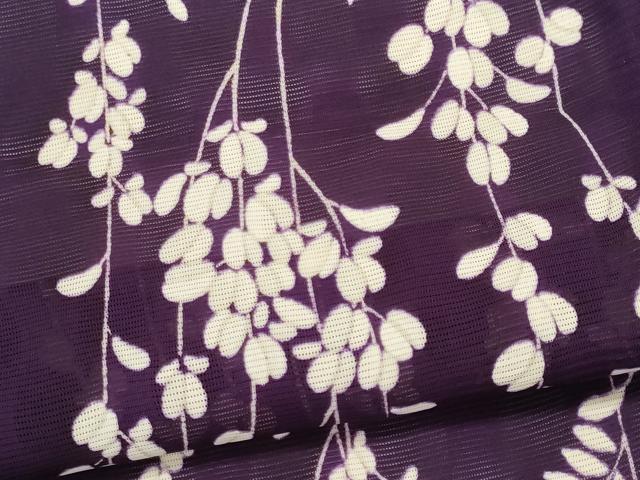 平和屋着物*夏物 小紋 絽 草花文 正絹 逸品 CABK0890ou