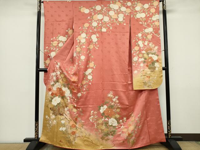 平和屋着物■豪華振袖 花車文 暈し染め 金彩 正絹 逸品 CABK0901ou