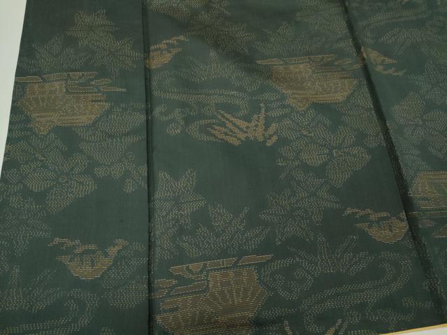 平和屋着物■本場大島紬 7マルキ 風景文 正絹 逸品 CABK0902ou