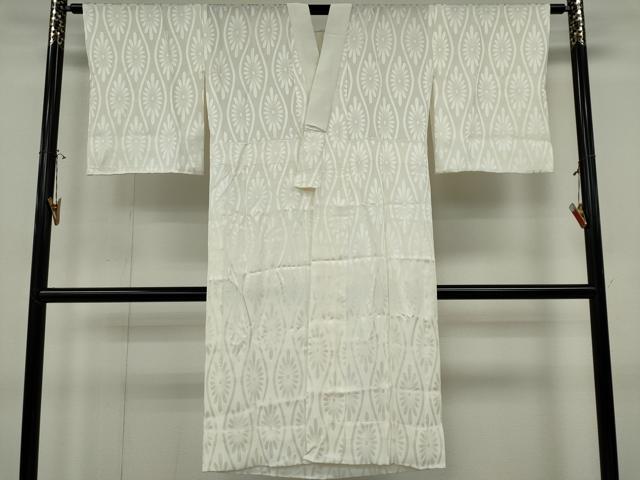 平和屋着物■長襦袢 単衣 菊地紋 正絹 逸品 CABK0908ou