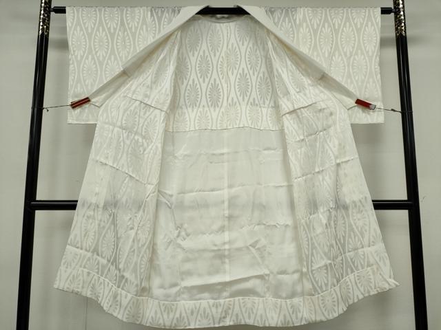 平和屋着物■長襦袢 単衣 菊地紋 正絹 逸品 CABK0908ou