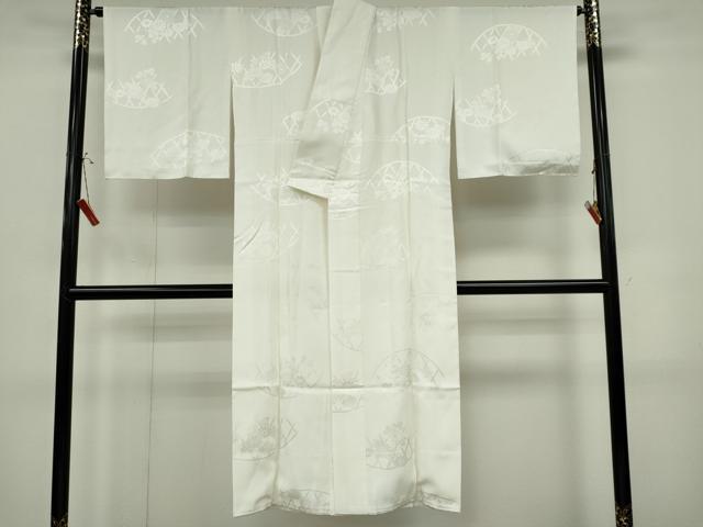 平和屋着物■長襦袢 袷 籬花地紋 正絹 逸品 CABK0909ou