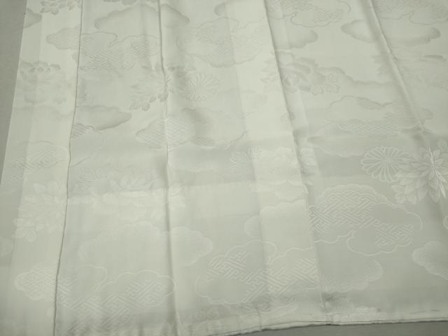 平和屋着物■長襦袢 雲取り吉祥花地紋 さが美扱い 正絹 逸品 CABK0911ou