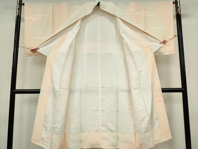 平和屋着物■長襦袢 袷 舞桜地紋 暈し染め 正絹 逸品 CABK0913ou
