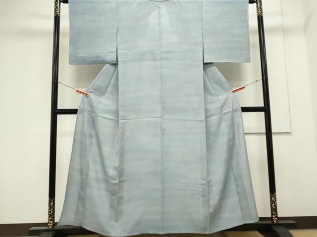 平和屋着物*夏物 虹色創家 本郷大田子 小紋 絽 霞文 暈し染め 正絹 逸品 CABK0921ou