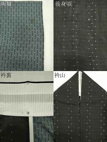 平和屋着物*夏物 紗紬 間道 正絹 逸品 CABK0923ou