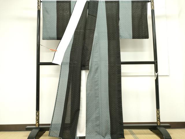 平和屋着物*夏物 紗紬 間道 正絹 逸品 CABK0923ou