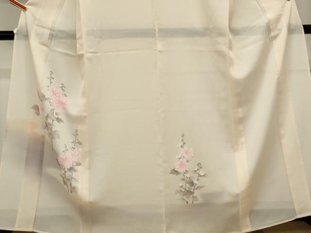 平和屋着物*夏物 訪問着 絽 草花文 暈し染め 正絹 逸品 CABK0926ou