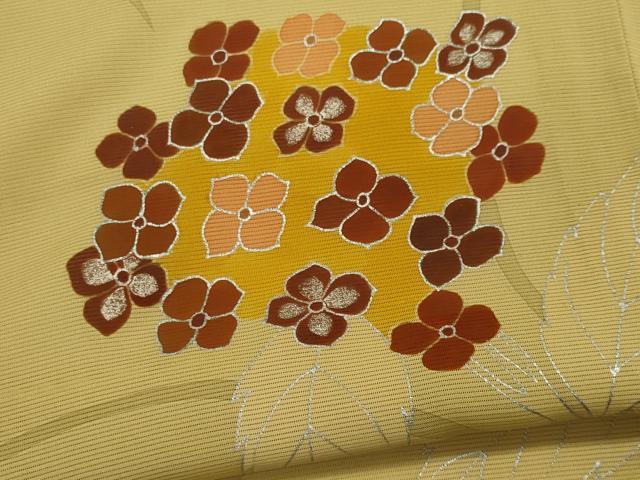 平和屋着物*夏物 訪問着 絽 草花文 銀彩 松坂屋扱い 正絹 逸品 CABK0927ou