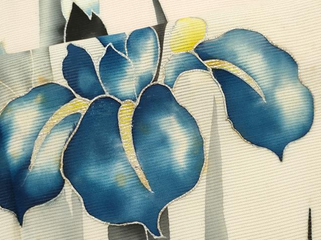 平和屋着物*夏物 訪問着 絽 駒刺繍 草花文 正絹 逸品 CABK0935ou