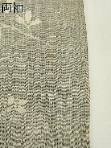 平和屋着物*夏物 小紋 縮織 流水草花文 さんび謹製 CABK0951ou