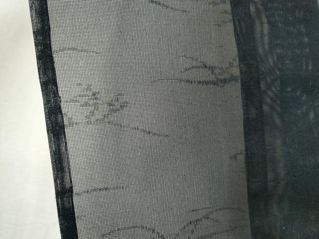 平和屋着物*夏物 色無地 草木紋紗 紺青色 正絹 逸品 CABK0952ou