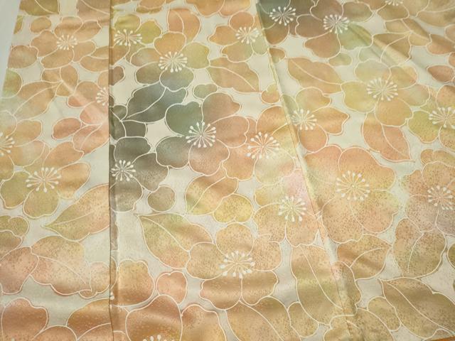 平和屋着物■上質な小紋 草花文 暈し染め 正絹 逸品 CABK0961ou