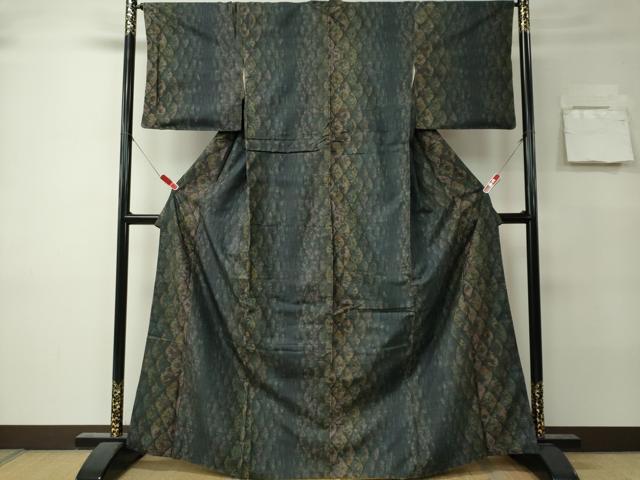 平和屋着物■本場大島紬 9マルキ 草花間道 鈴乃屋扱い 正絹 逸品 CABK0979ou