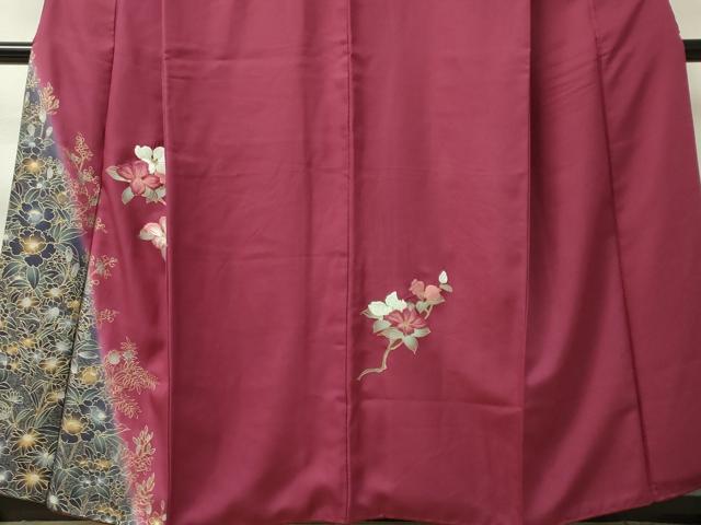 平和屋着物■訪問着 刺繍 枝花文 暈し染め 金彩 正絹 逸品 CABK0983ou