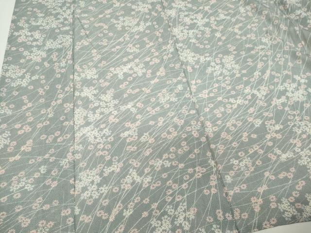 平和屋着物*夏物 小紋 絽 舞花文 正絹 逸品 CABK0993ou