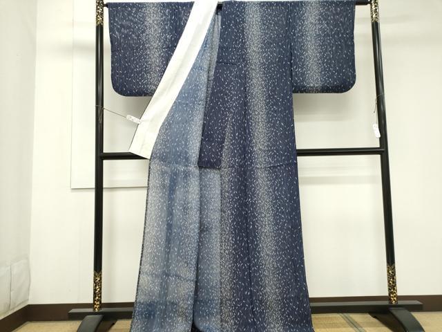 平和屋着物*夏物 小紋 絽 枝葉間道 正絹 逸品 CABK0995ou