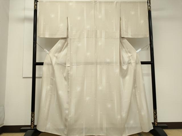 平和屋着物*夏物 小紋 絽 舞花文 蛍暈し 正絹 逸品 CABK0997ou