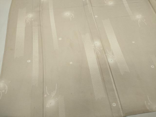 平和屋着物*夏物 小紋 絽 舞花文 蛍暈し 正絹 逸品 CABK0997ou