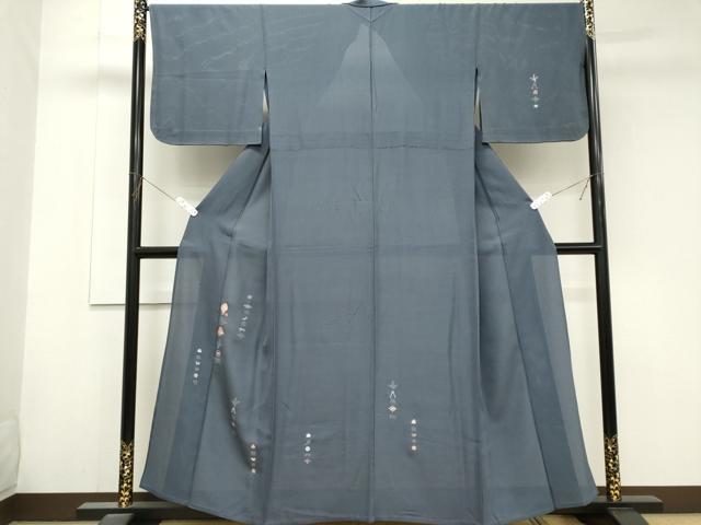 平和屋着物*夏物 訪問着 縦絽 刺繍 宝尽し 正絹 逸品 CABK1000ou
