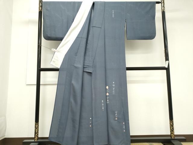 平和屋着物*夏物 訪問着 縦絽 刺繍 宝尽し 正絹 逸品 CABK1000ou