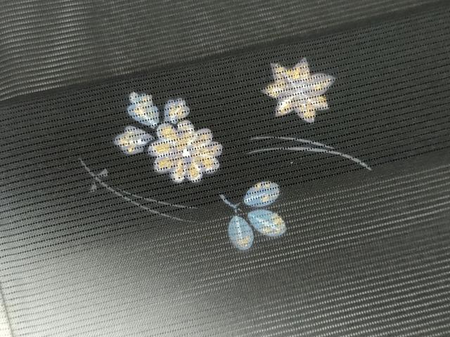 平和屋着物*夏物 訪問着 絽 吹き寄せ文 暈し染め 黒地 正絹 逸品 CABK1001ou