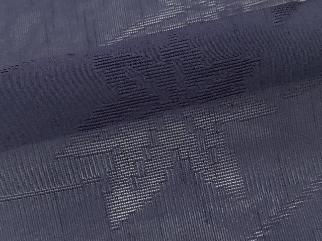 平和屋着物*夏物 色無地 紗紬 楓紋紗 鉄紺色 正絹 逸品 CABK1002ou