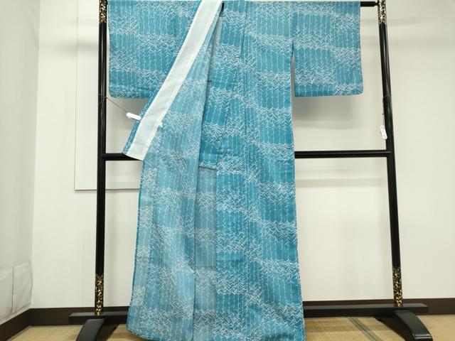 平和屋着物*夏物 小紋 洗える着物 CABK1009ou