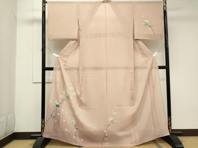 平和屋着物*夏物 本加賀友禅作家 訪問着 絽 枝花文 暈し染め 正絹 逸品 CABK1011ou