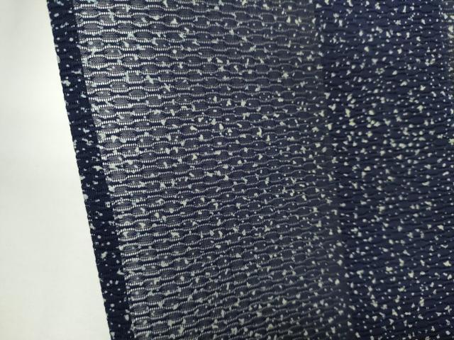 平和屋着物*夏物 小紋 紋絽 藍 霞文 正絹 逸品 CABK1019ou