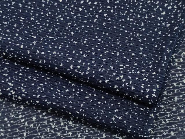平和屋着物*夏物 小紋 紋絽 藍 霞文 正絹 逸品 CABK1019ou