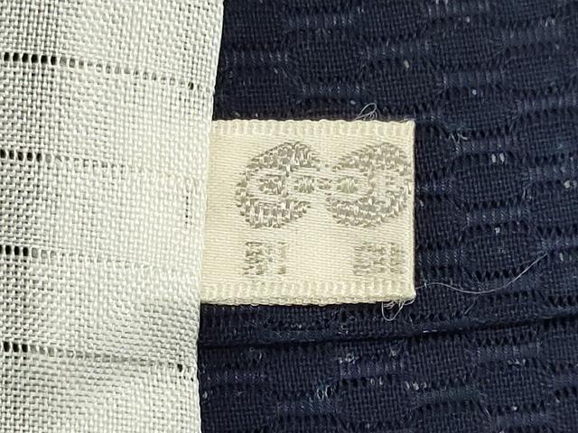 平和屋着物*夏物 小紋 紋絽 藍 霞文 正絹 逸品 CABK1019ou